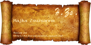 Hajka Zsuzsanna névjegykártya